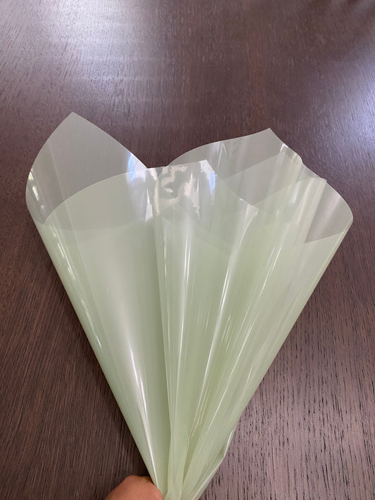 Lime Green Cellophane Wrapping