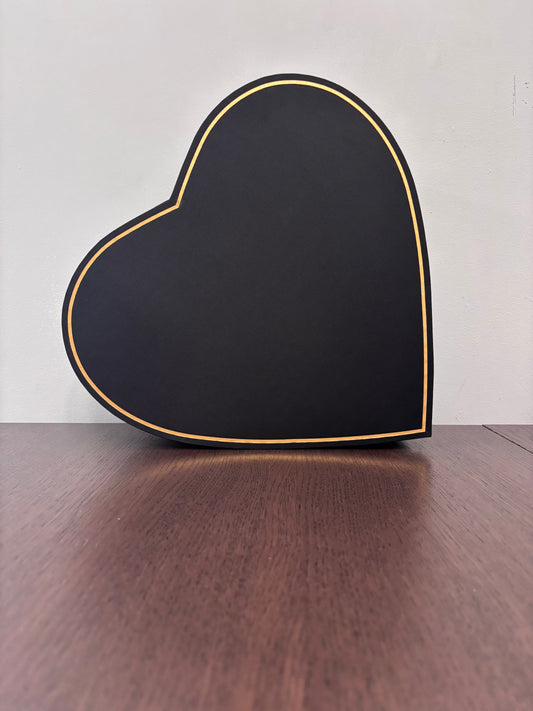 Large Heart Box w/ Gold Rim