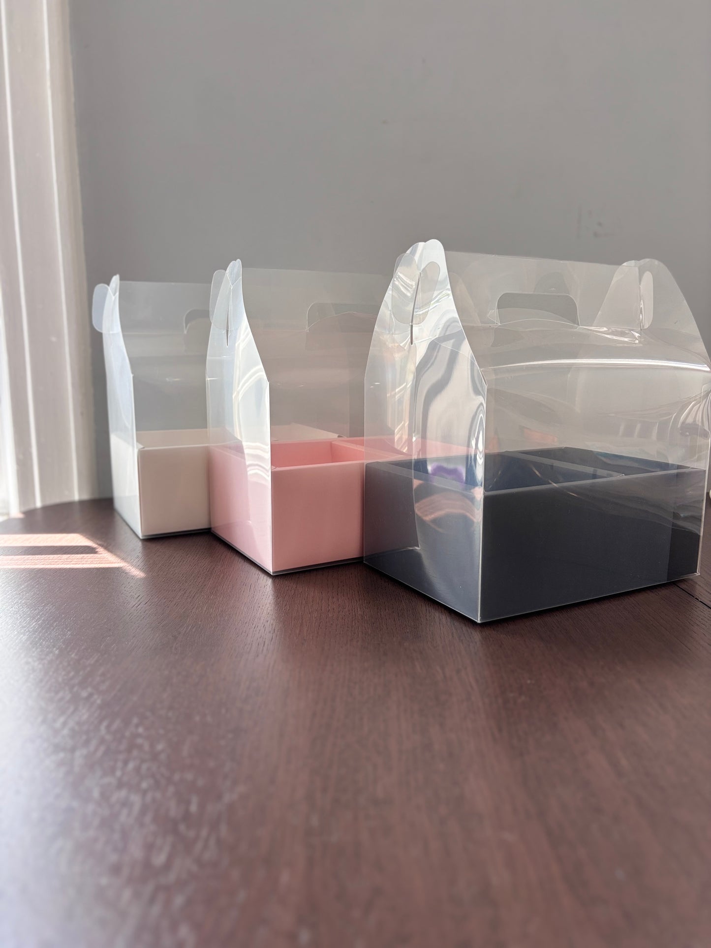 5 PC Black Flower and Cake Box