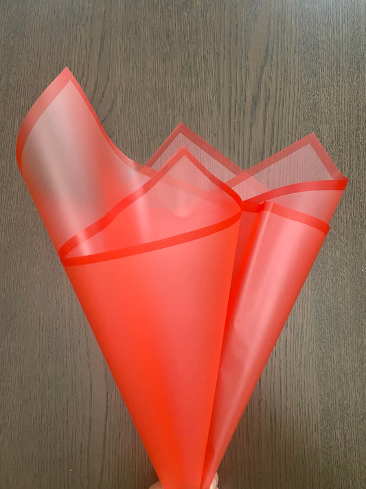 Red wrapping with red border