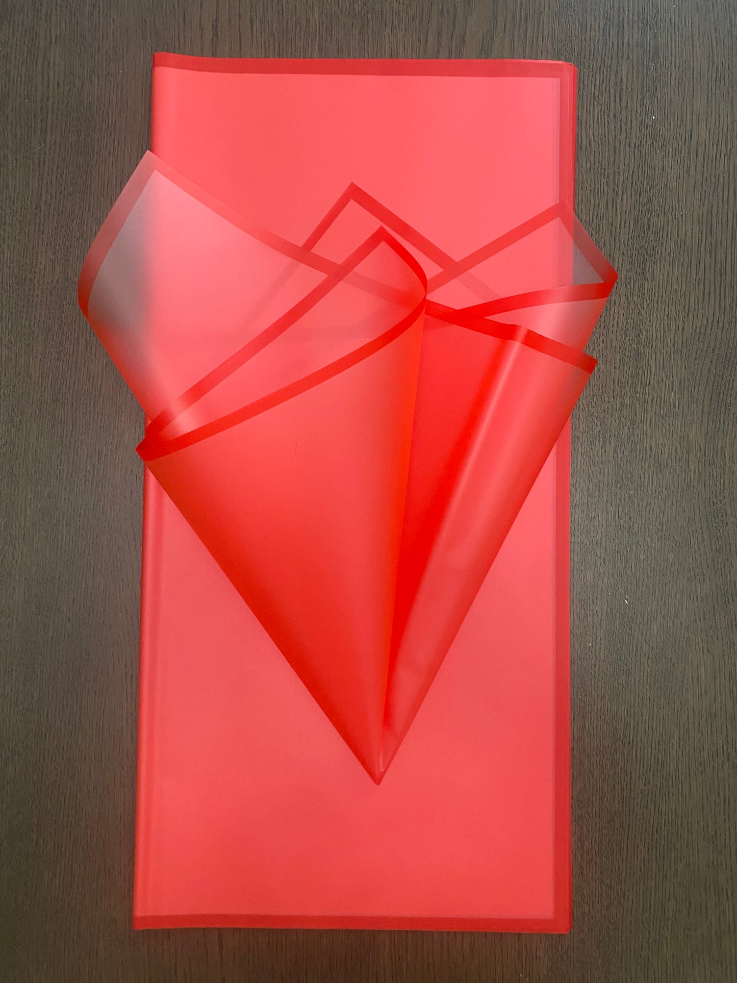 Red wrapping with red border