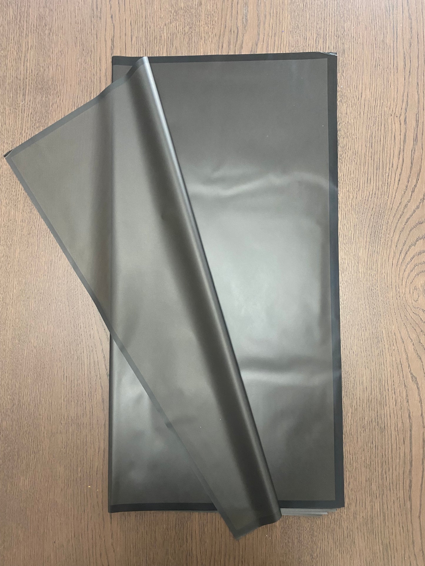 Classic Black Sheer/Black edge Flower Wrapping Paper