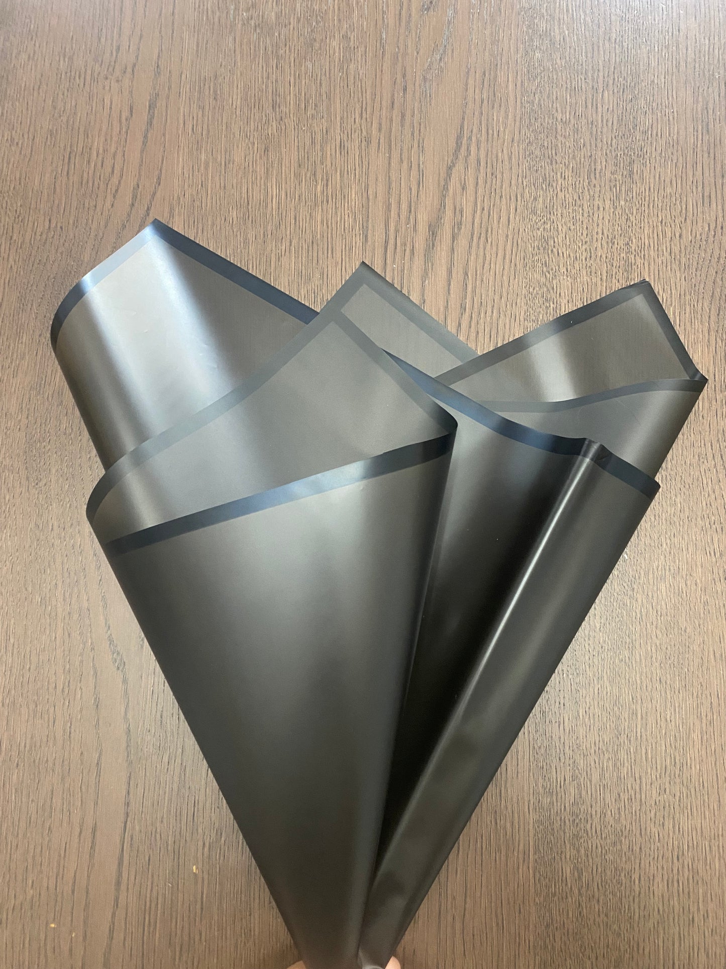 Classic Black Sheer/Black edge Flower Wrapping Paper