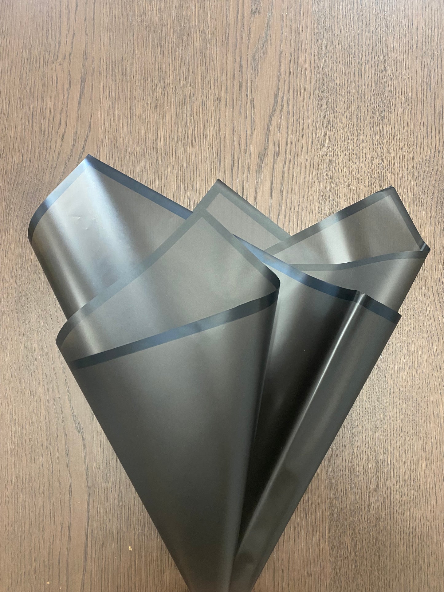 Classic Black Sheer/Black edge Flower Wrapping Paper