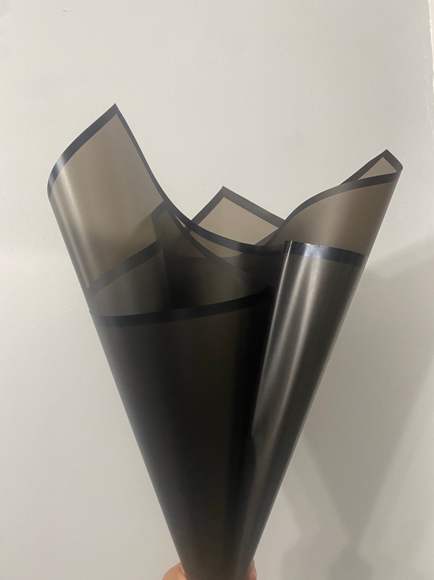 Classic Black Sheer/Black edge Flower Wrapping Paper