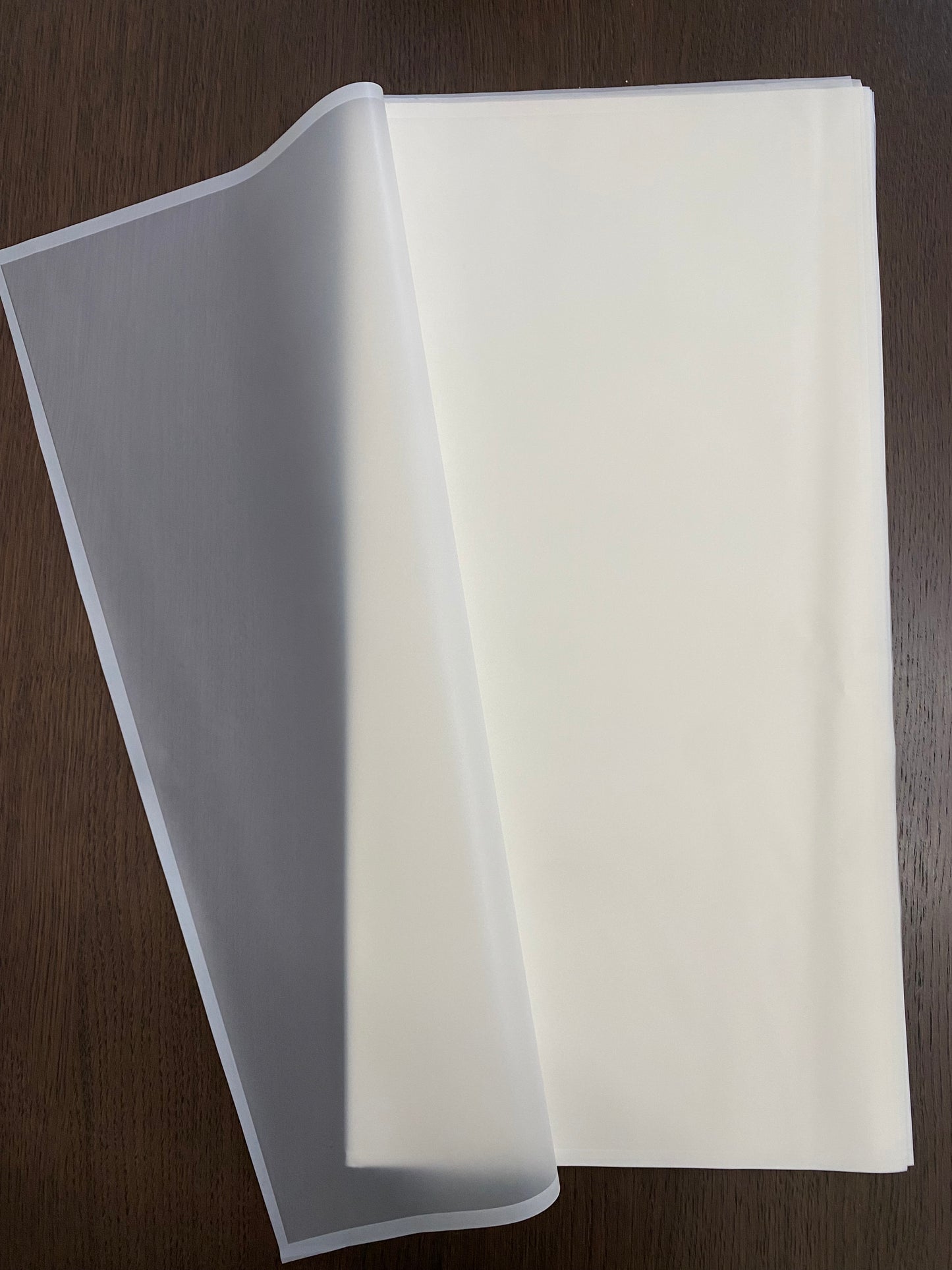 Sheer White/ White Border Wrapping Paper