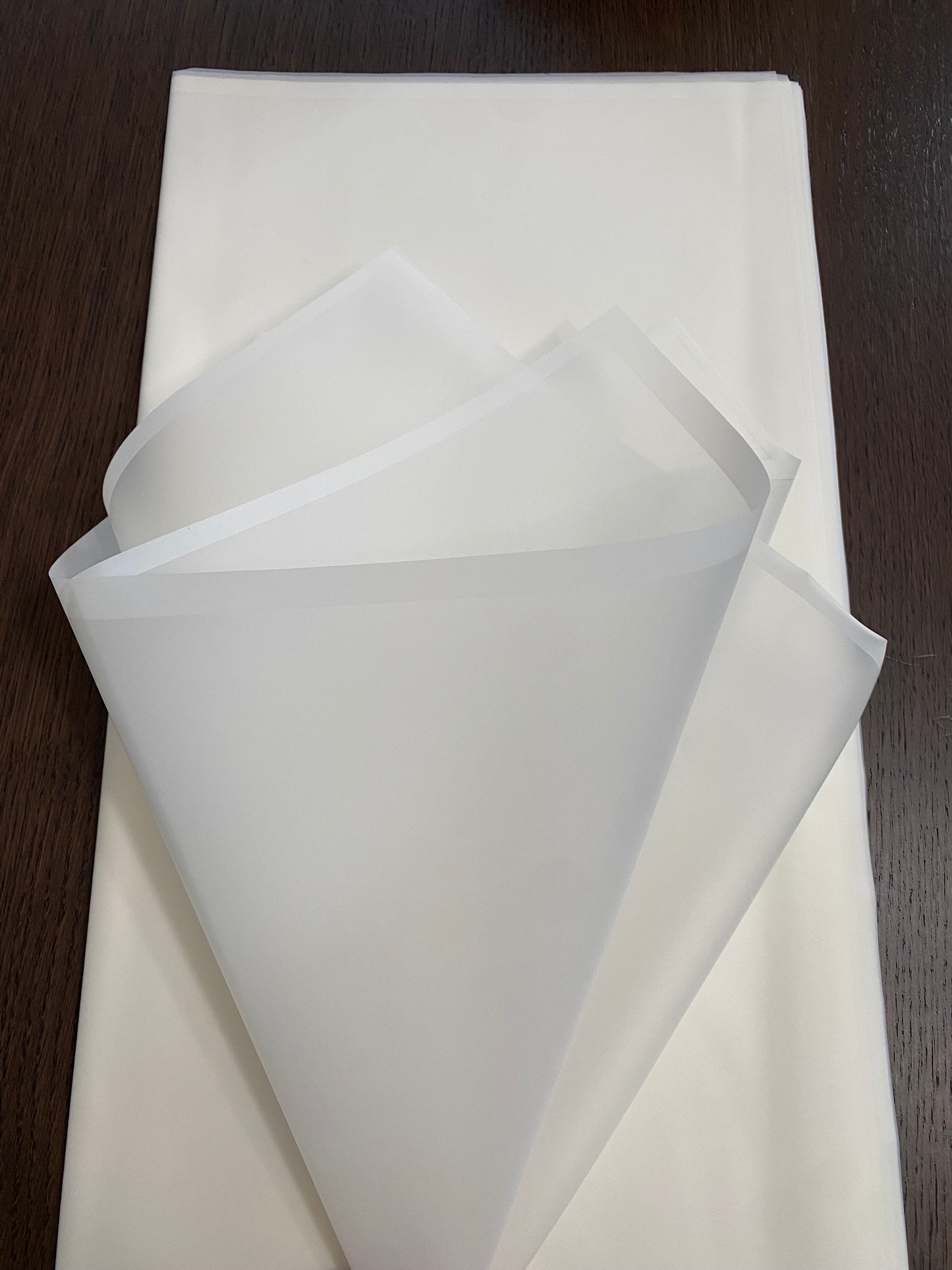 Sheer White/ White Border Wrapping Paper