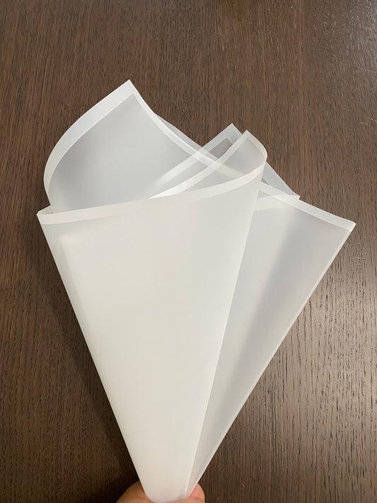 Sheer White/ White Border Wrapping Paper