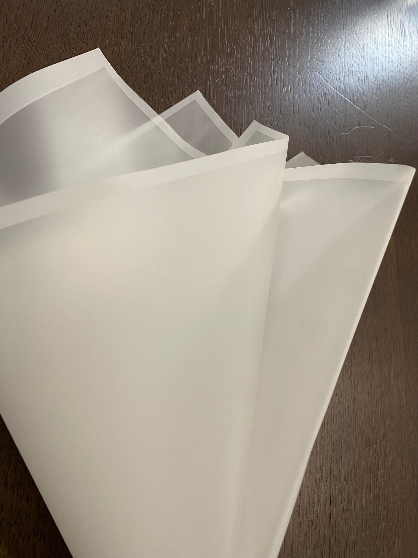 Sheer White/ White Border Wrapping Paper
