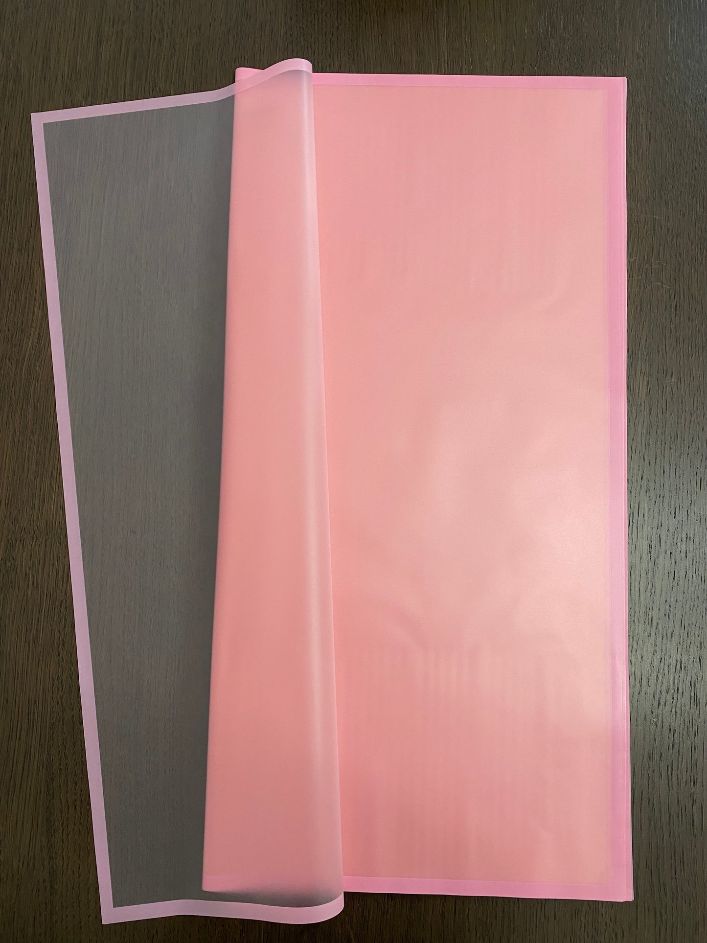 Sheer L Pink Pink Border Wrapping Paper