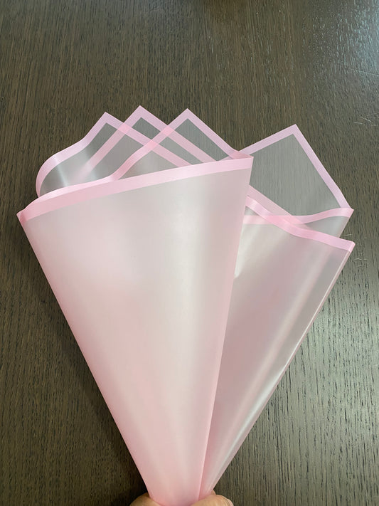 Sheer L Pink Pink Border Wrapping Paper