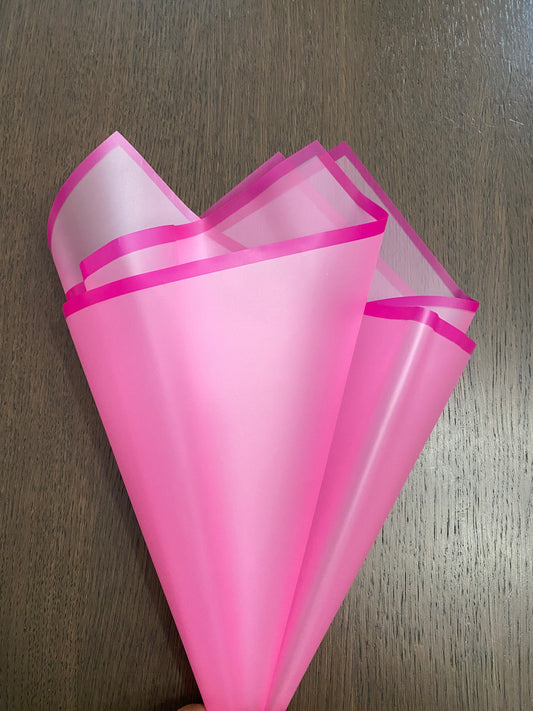 Sheer Hot Pink Border Wrapping Paper