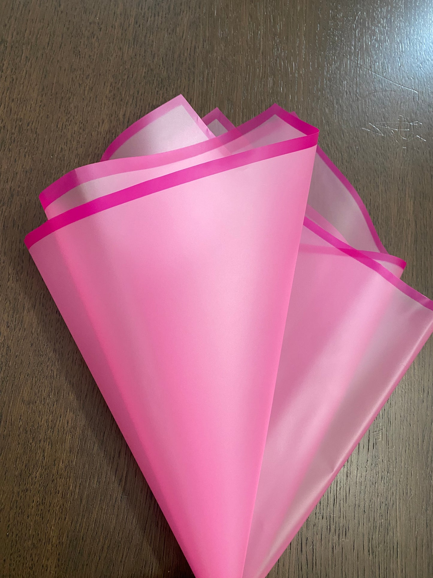 Sheer Hot Pink Border Wrapping Paper