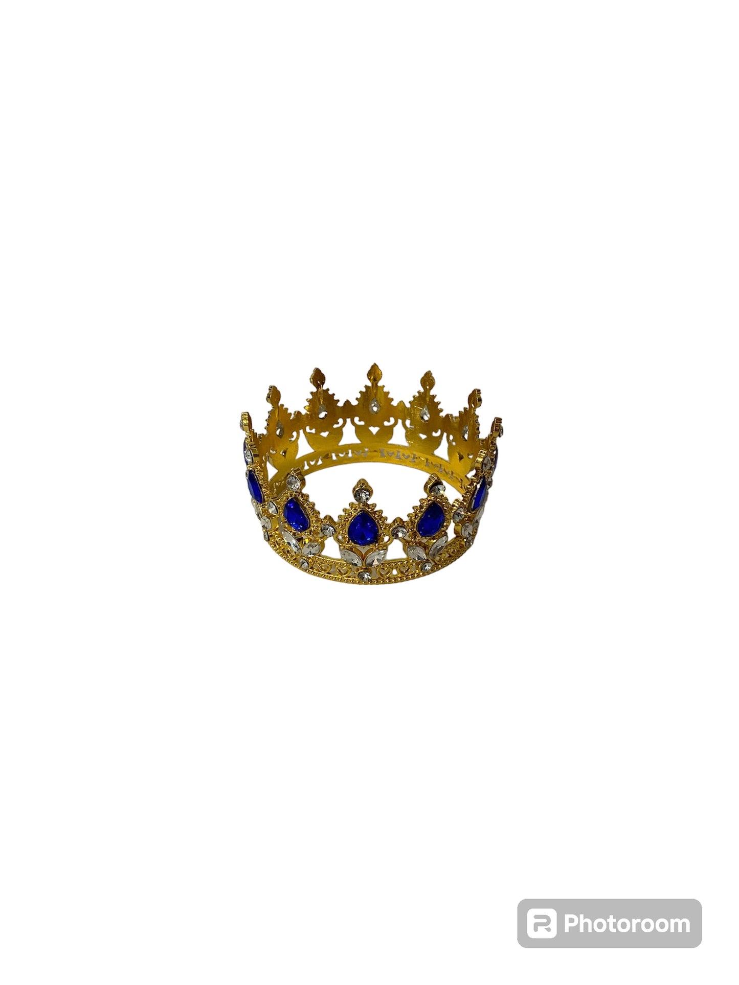 Blue/Gold Crystal Stone Crown