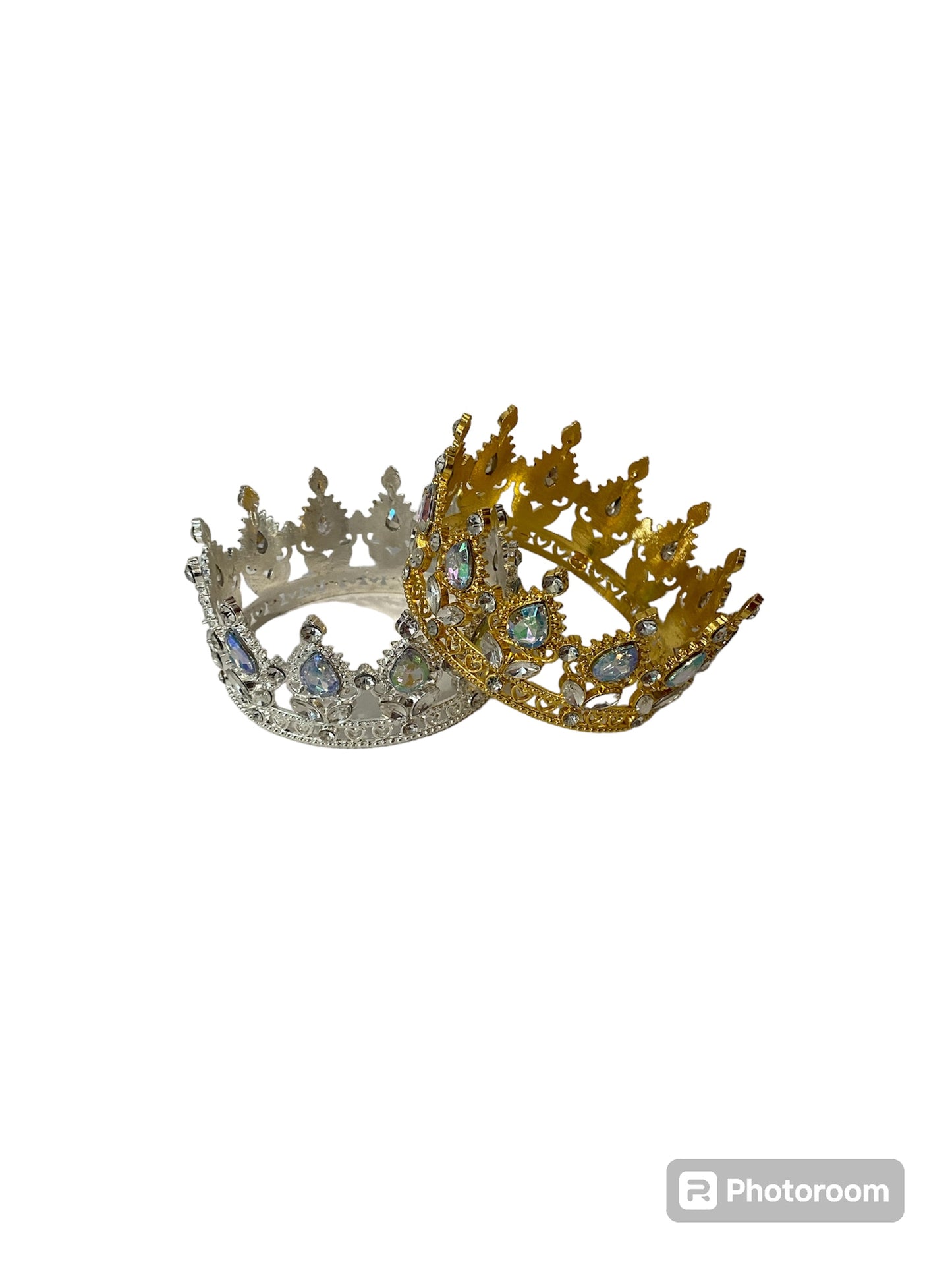 AB/Silver Crystal Stone Crown