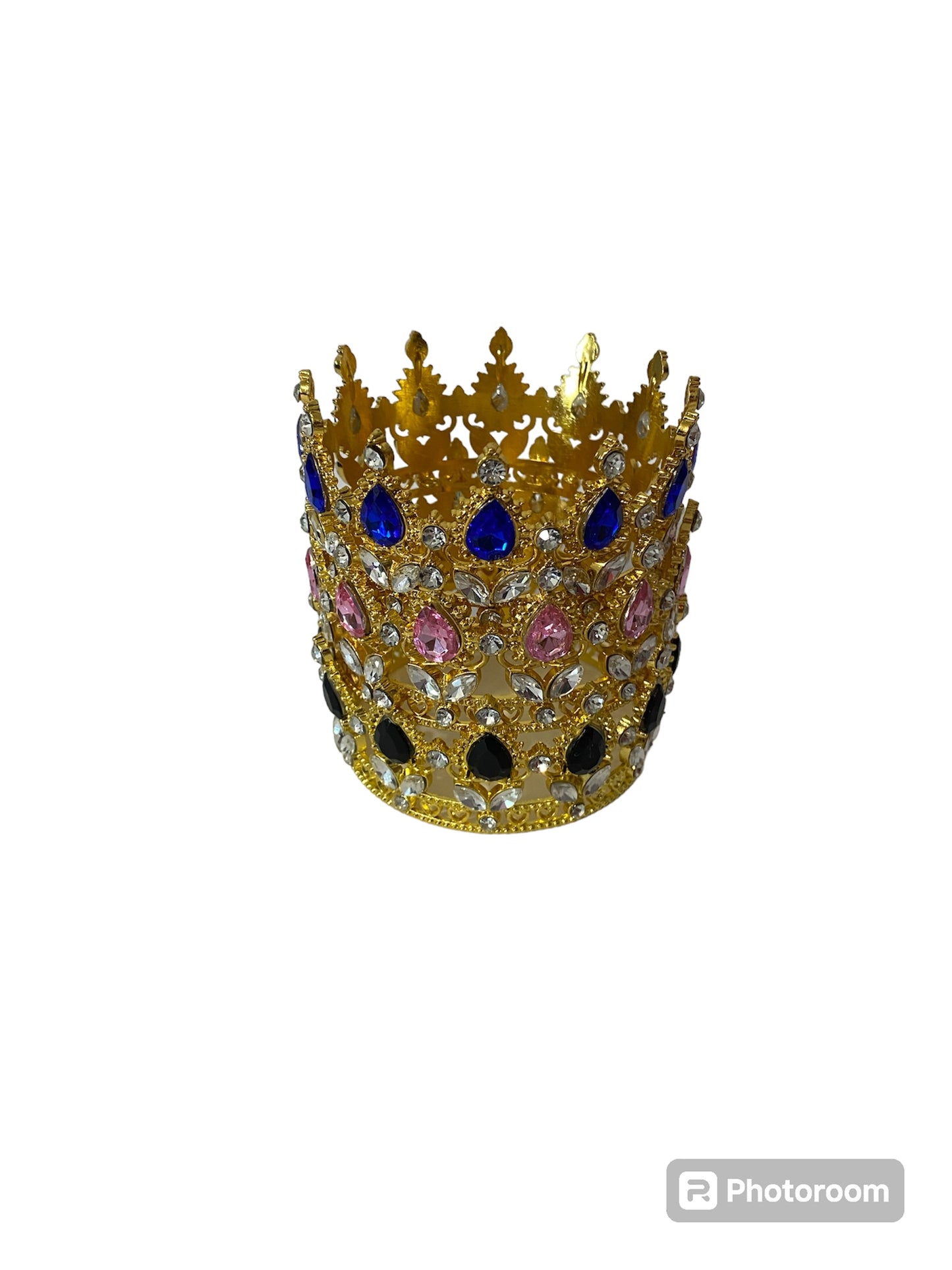 Pink/Gold Crystal Stone Crown
