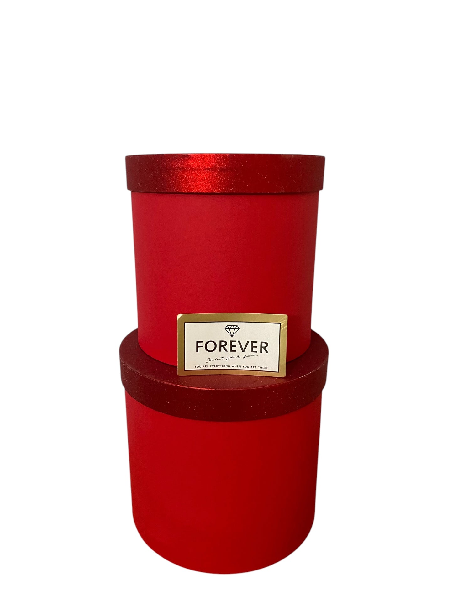 Red Cylinder Flower Box