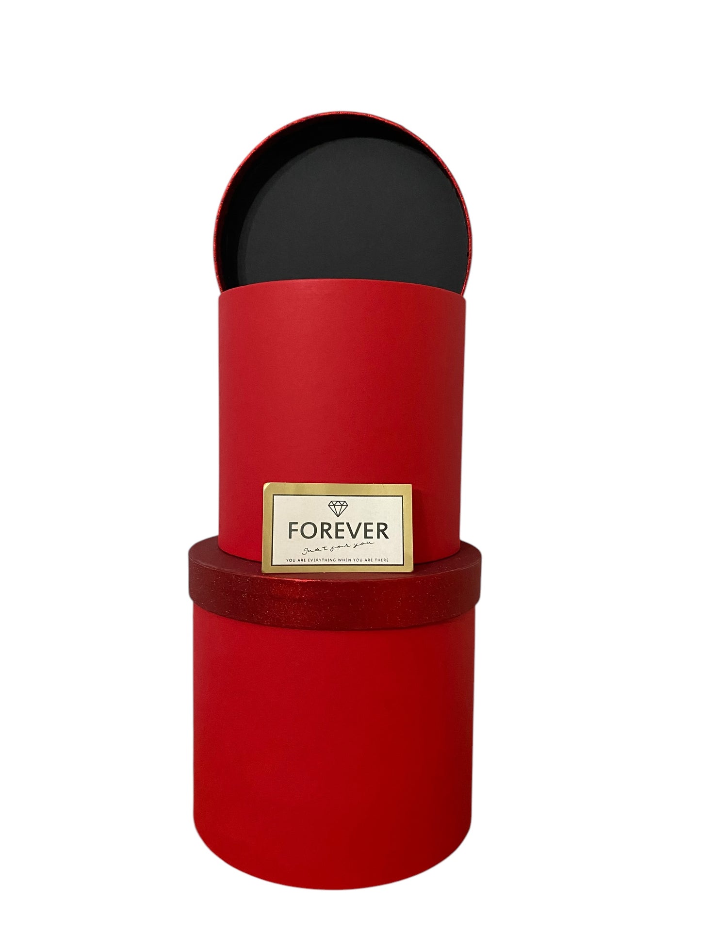 Red Cylinder Flower Box