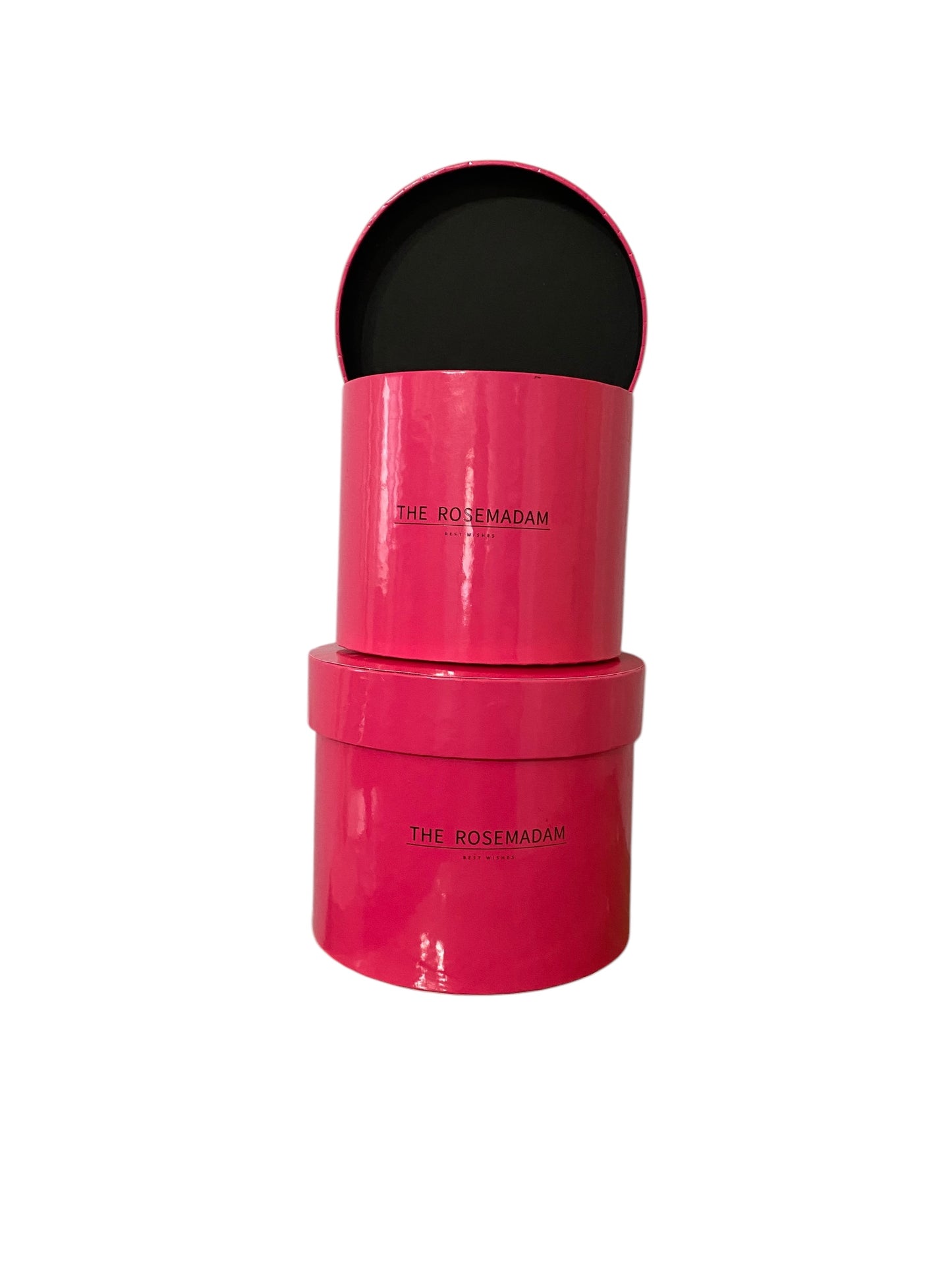 2pc Set "The Rose Madam" Hot Pink Flower Box