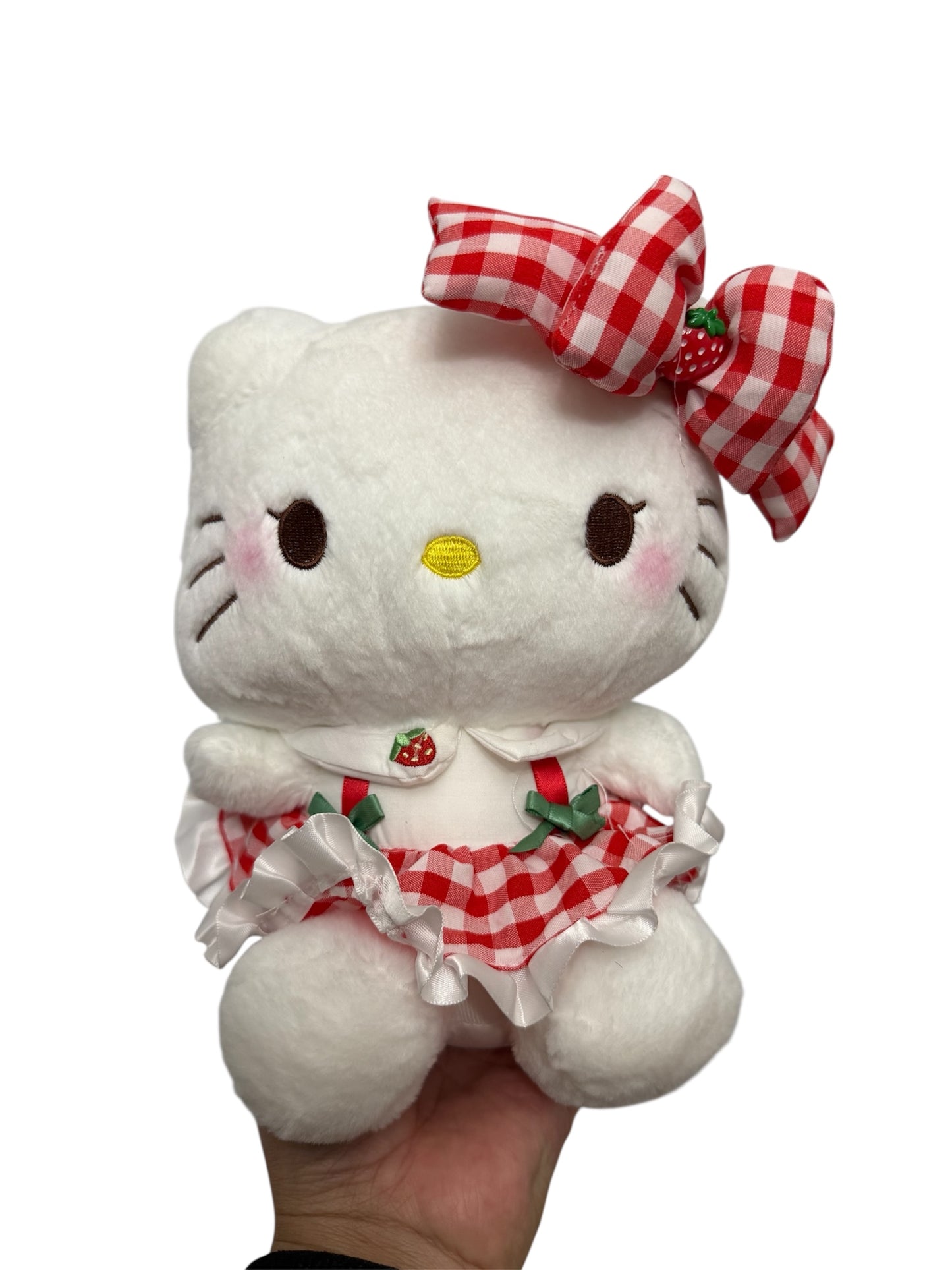 HK Plush Strawberry Gingham Dress