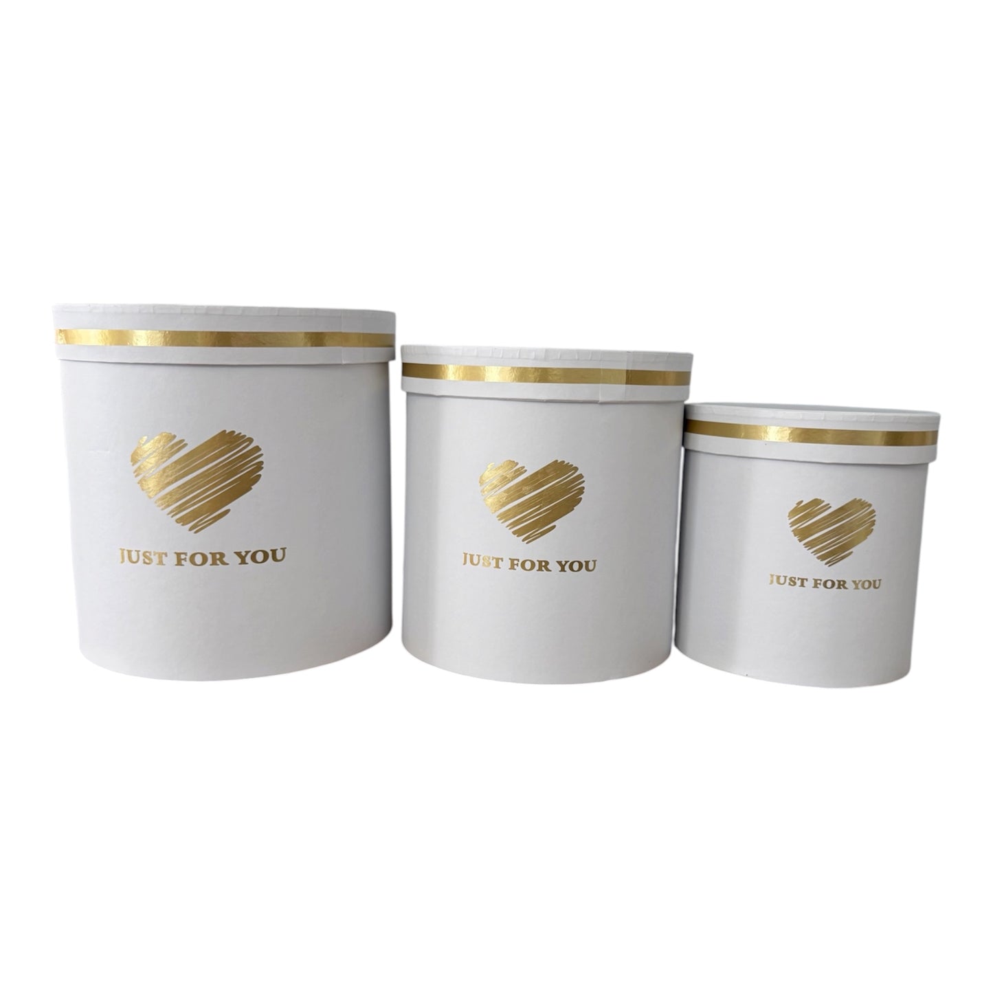 3pc set White -Just for You- Flower Box