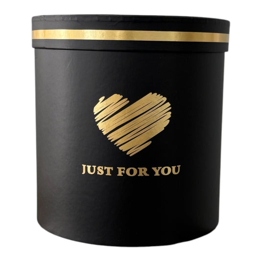 3pc Set Black -Just For You- Flower Box