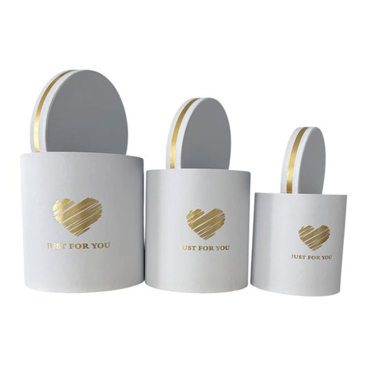 3pc set White -Just for You- Flower Box
