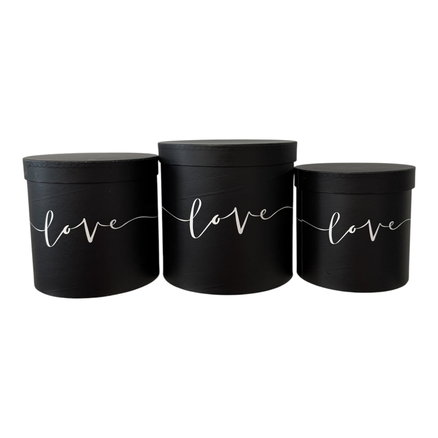 3pc Set Black ---Love--- Flower Box