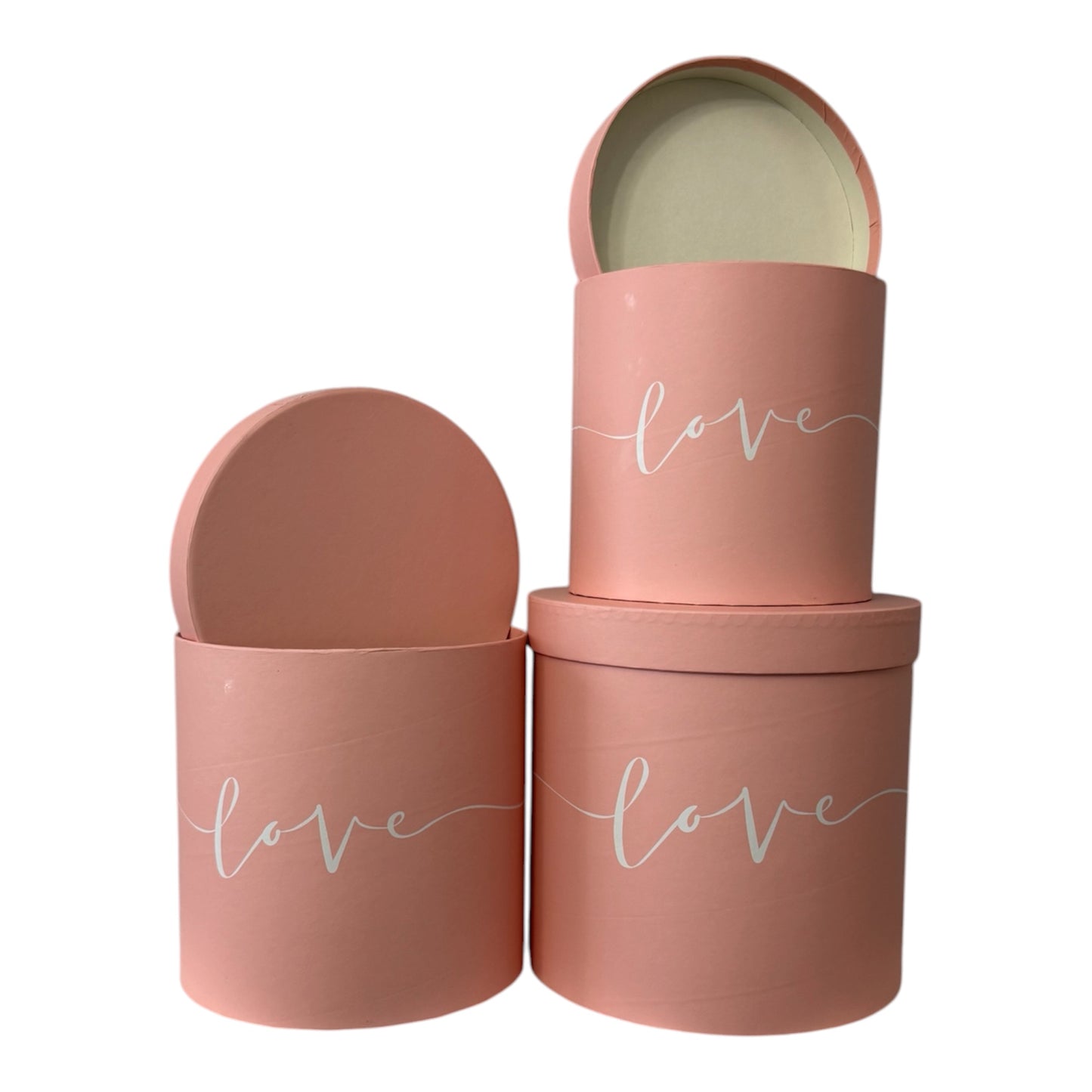 3pc set Pink ----Love--- Flower Box