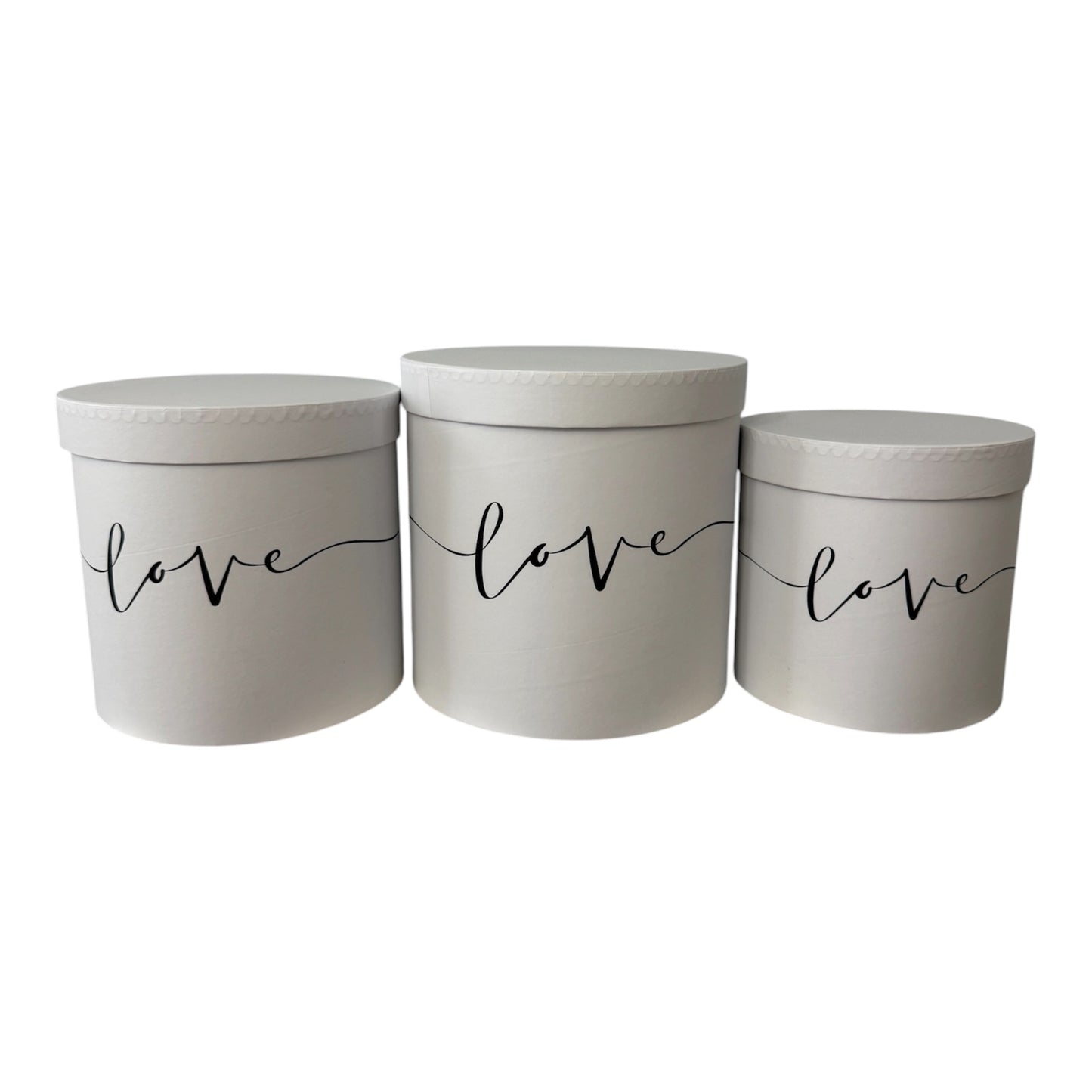 3pc Set White ---Love--- Flower Box