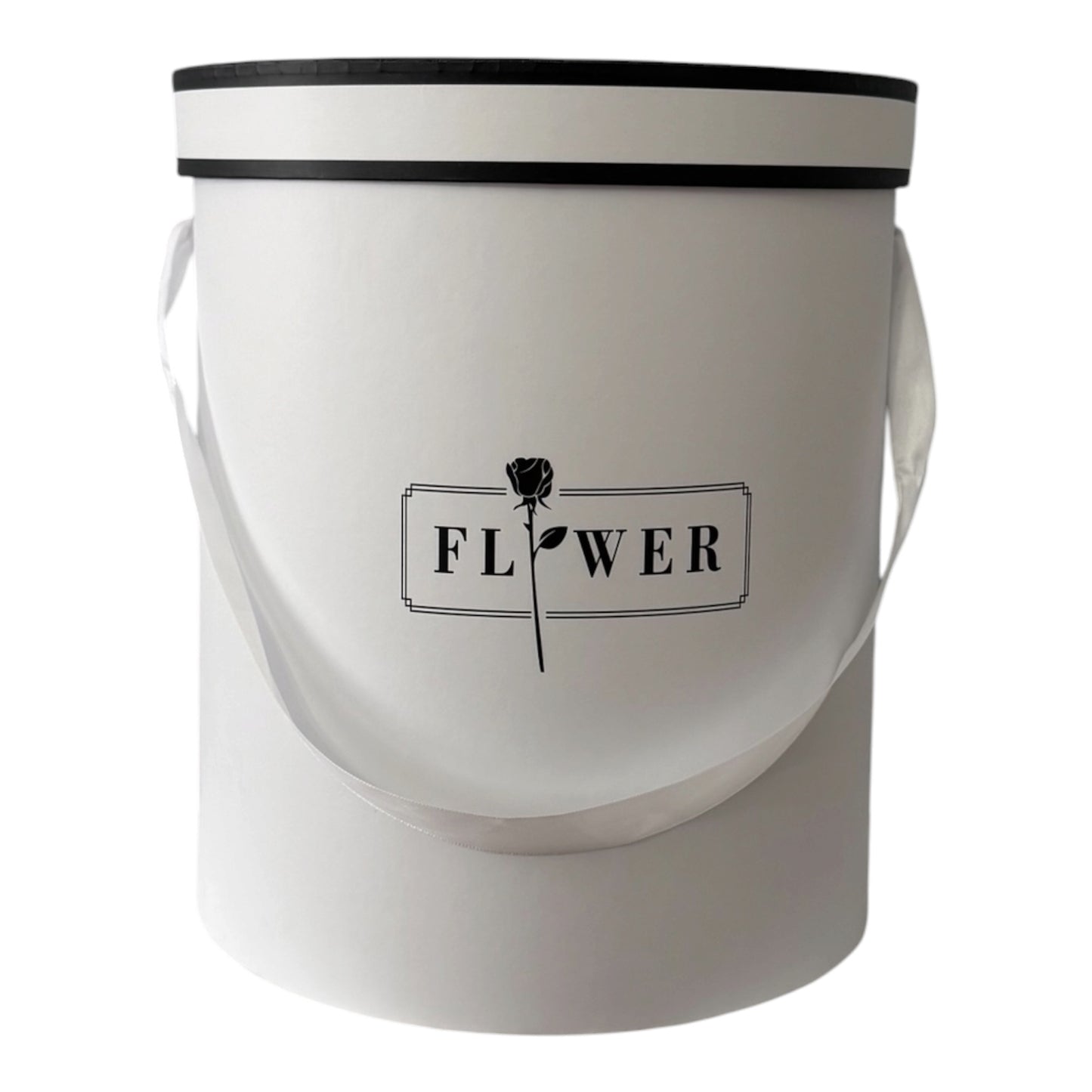 3pc Set White Cylinder Flower Box -FLOWER- (Big Boxes)