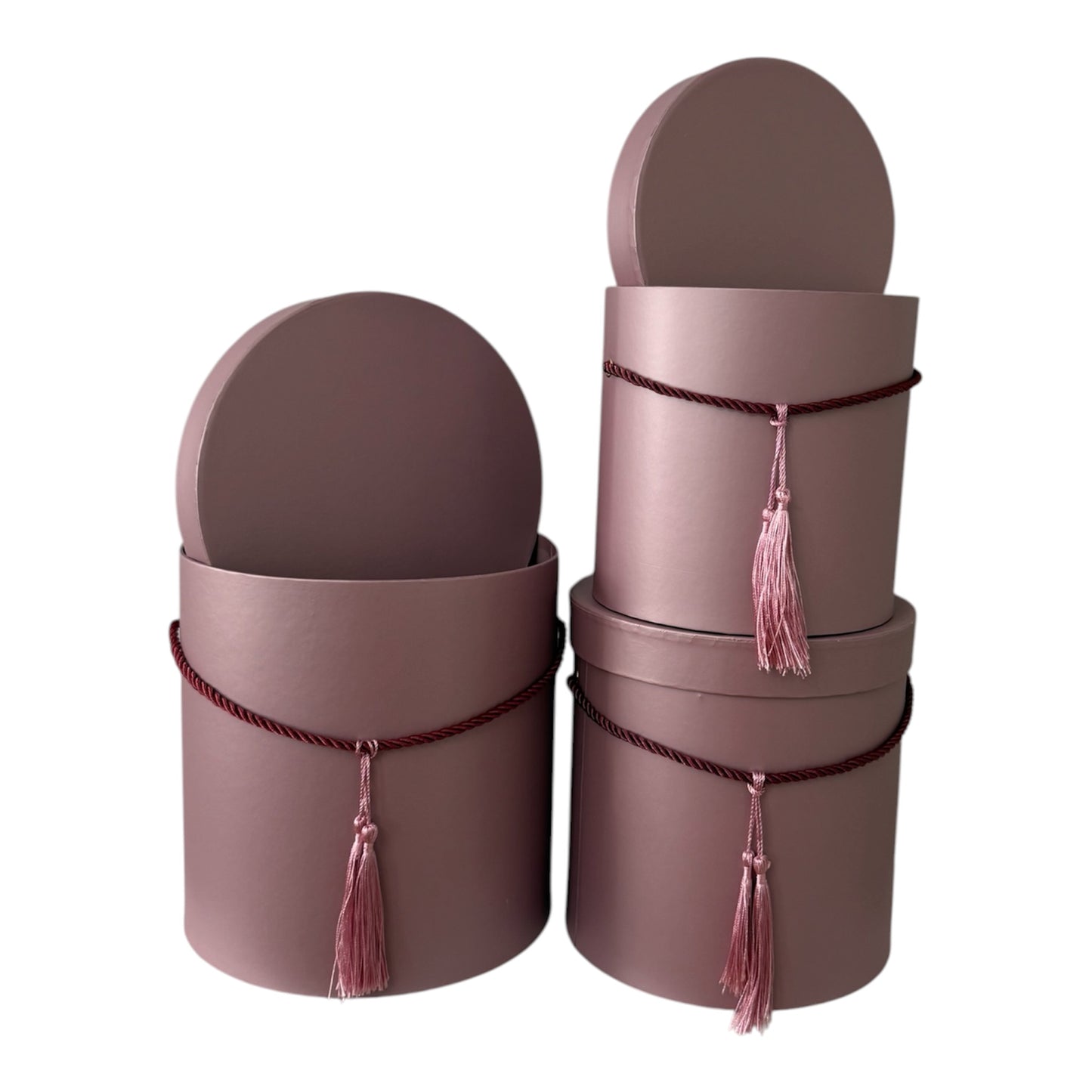 3pc Set Purple Tassel Flower Box