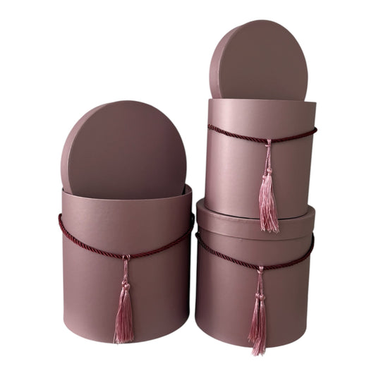 3pc Set Purple Tassel Flower Box